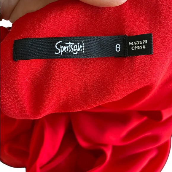 SPORTSGIRL Sz8 red sleeveless floaty blouse - Picture 6 of 7